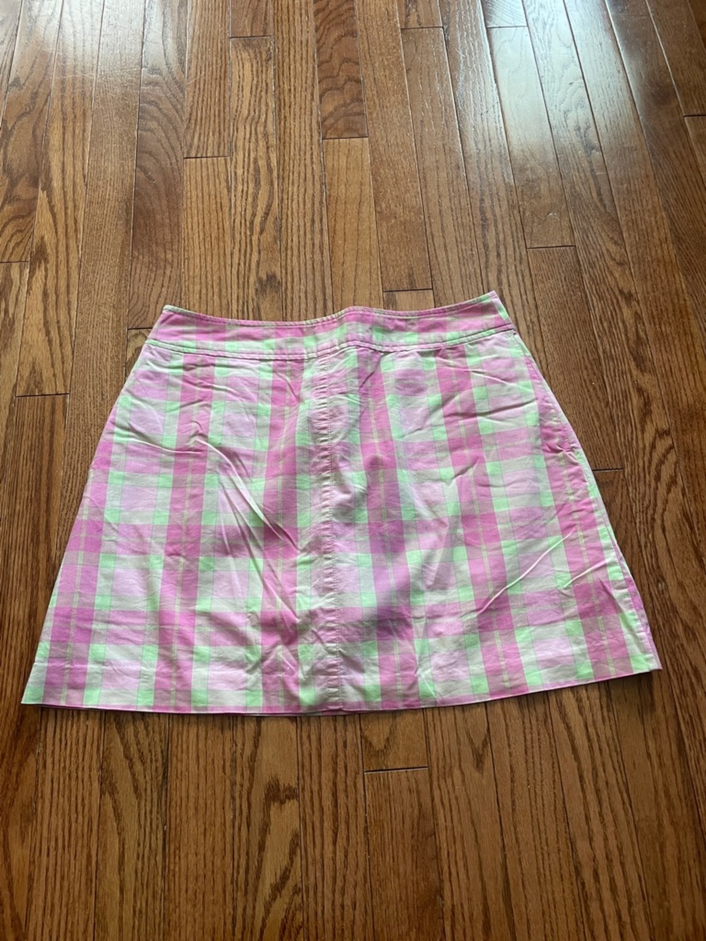 Lilly Pulitzer Pink Green Plaid Skort Women’s Sz 6